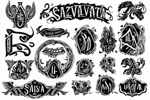 The symbol of the names Salavat and Ilzira tattoo idea