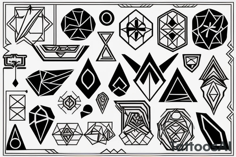 The symbol of the names Salavat and Ilzira tattoo idea