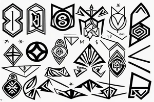 The symbol of the names Salavat and Ilzira tattoo idea