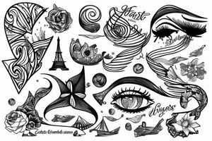 Coast line with a stunning view tattoo idea