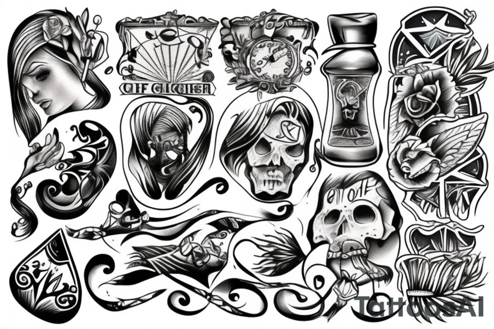cliff beach tattoo idea