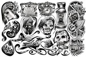 cliff beach tattoo idea