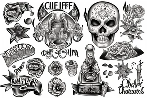 cliff beach tattoo idea