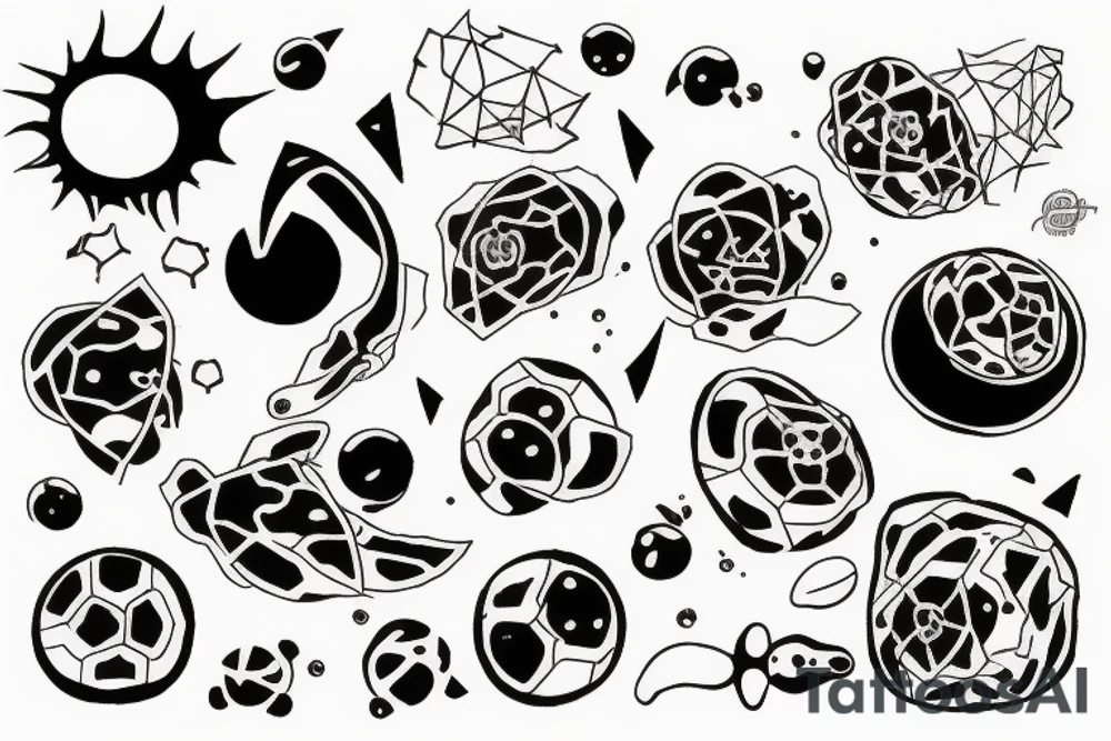 atom decay tattoo idea