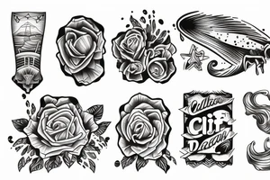cliff beach tattoo idea