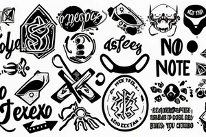 text: no agressio & toxic to Alex tattoo idea