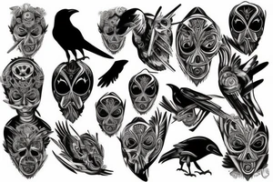 crow on with an eye on my shoulder tattoo idea