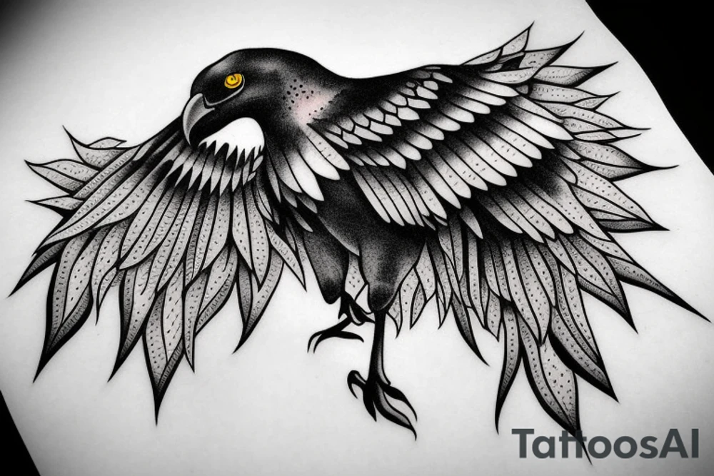 crow on with an eye on my shoulder tattoo idea