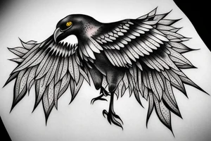 crow on with an eye on my shoulder tattoo idea