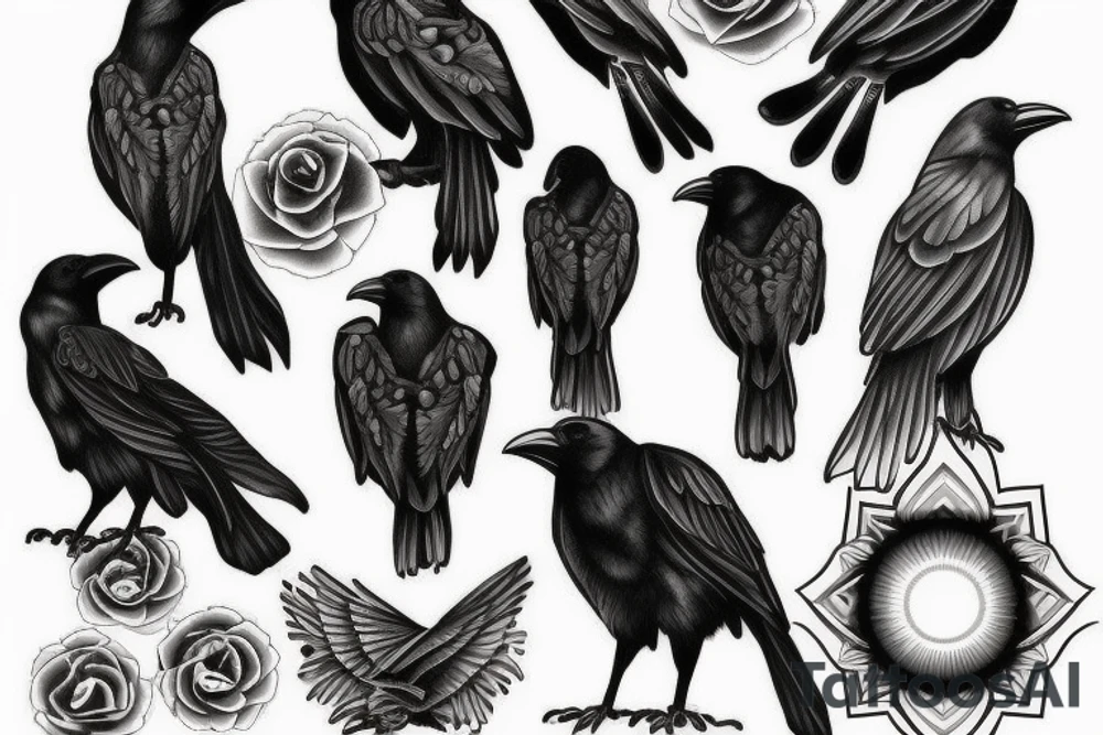 crow on with an eye on my shoulder tattoo idea