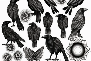 crow on with an eye on my shoulder tattoo idea