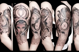 Combination of the following zodiac signs. Leo, Cancer, Scorpio, Capricorn, and Virgo tattoo idea