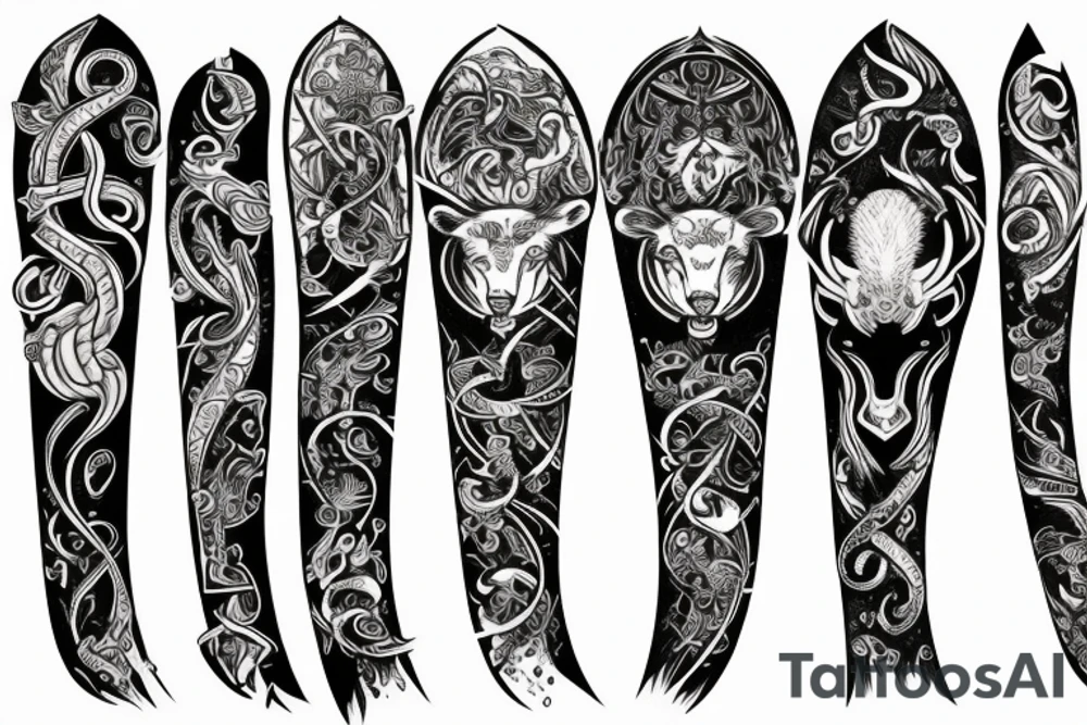 Combination of the following zodiac signs. Leo, Cancer, Scorpio, Capricorn, and Virgo tattoo idea