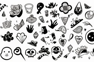 Sad and fun tattoo idea
