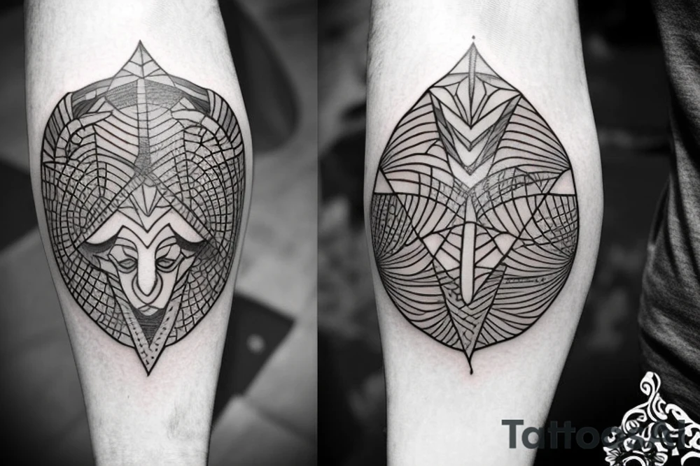 Greek god tattoo which is masculine. Small tattoo idea