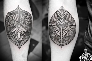 Greek god tattoo which is masculine. Small tattoo idea