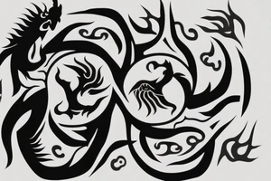 Yin and Yang symbol with a with a dragon tattoo idea