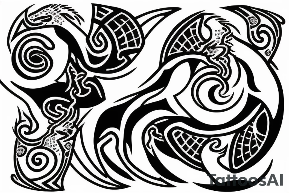 Yin and Yang symbol with a with a dragon tattoo idea