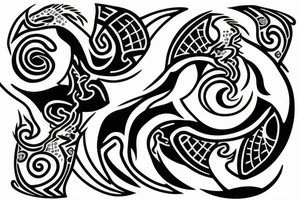 Yin and Yang symbol with a with a dragon tattoo idea