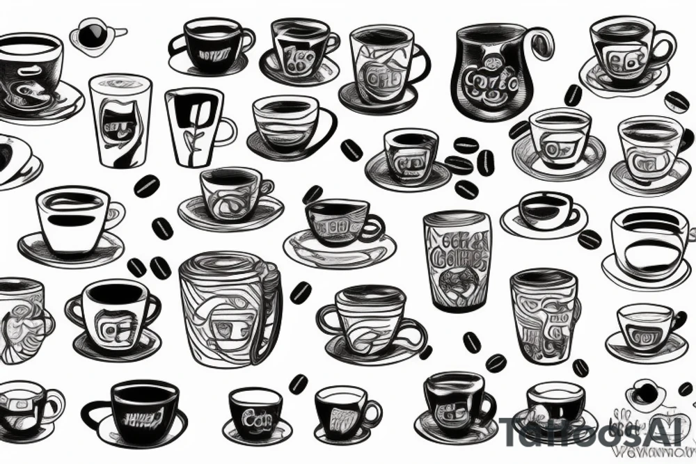 Coffee addict tattoo idea