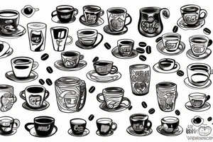 Coffee addict tattoo idea