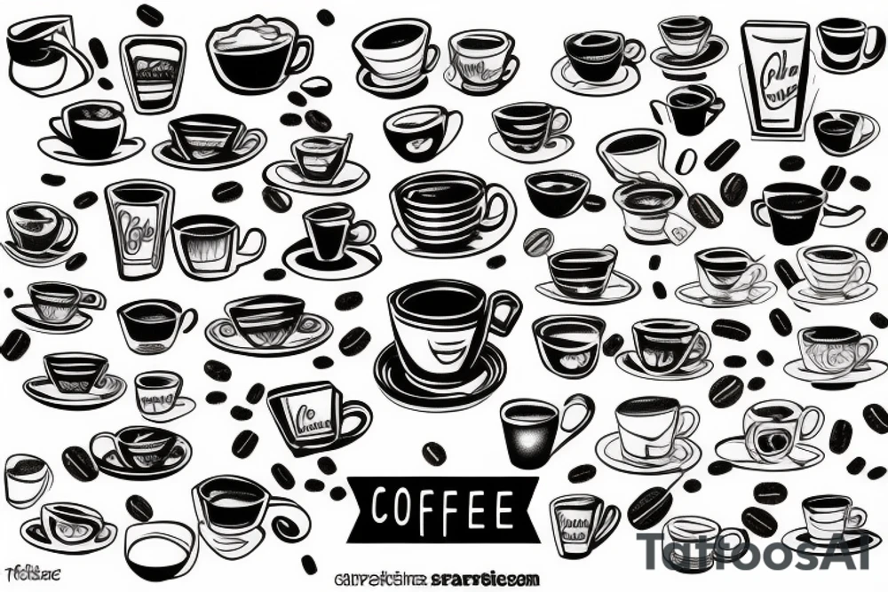 Coffee addict tattoo idea