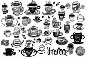 Coffee addict with a favor for hawaii tattoo idea