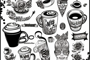 Coffee addict with a favor for hawaii tattoo idea