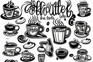 Coffee addict with a favor for hawaii culture tattoo idea