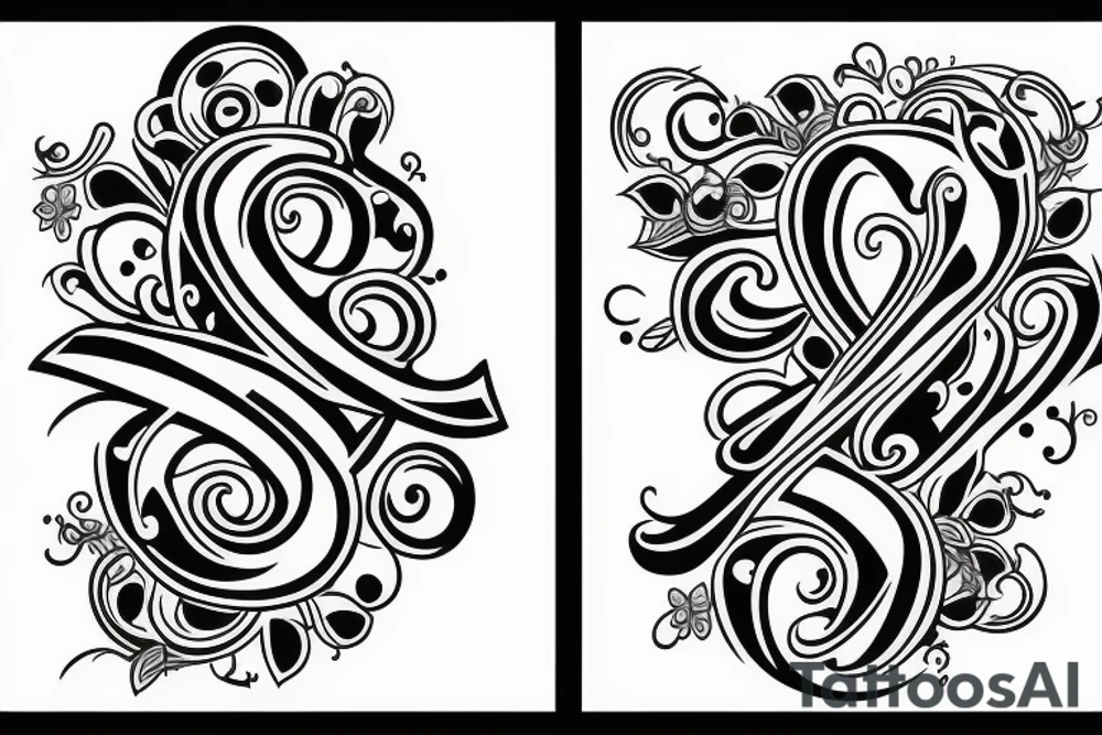 Tatto with 3 letters A P and R tattoo idea