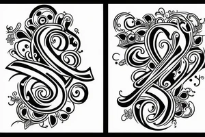 Tatto with 3 letters A P and R tattoo idea