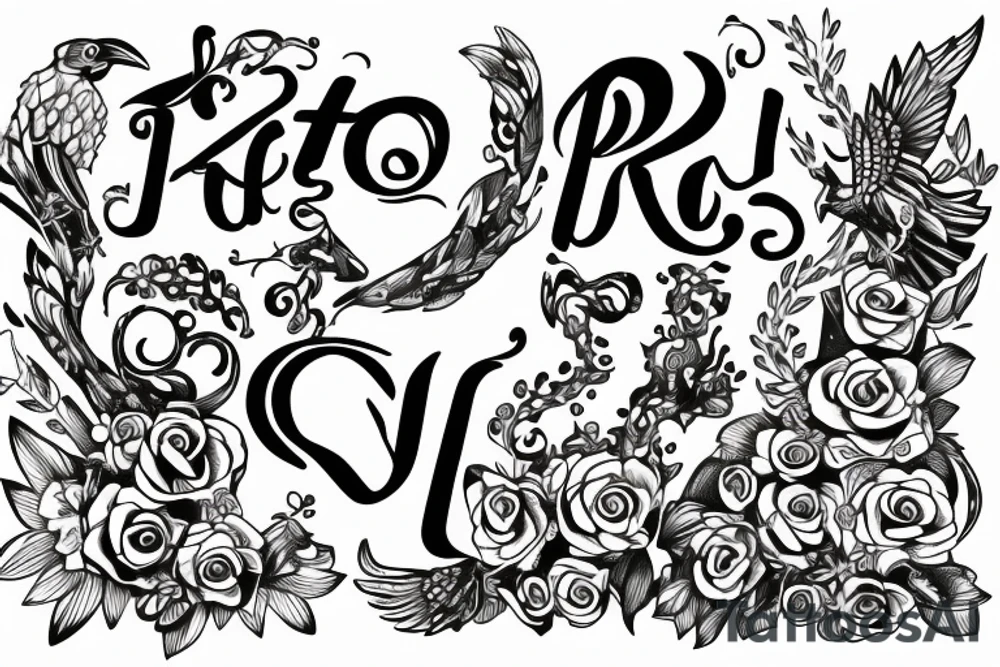 Tatto with 3 letters A P and R tattoo idea