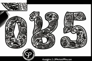 Tatto with 3 letters A P and R tattoo idea