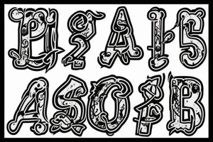 Tatto with 3 letters A P and R tattoo idea
