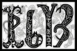 letters A P and R tattoo idea