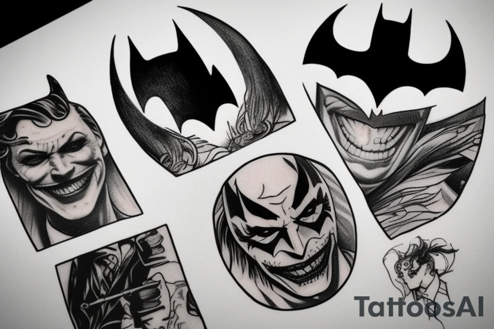 Batman and joker tattoo idea