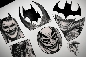 Batman and joker tattoo idea