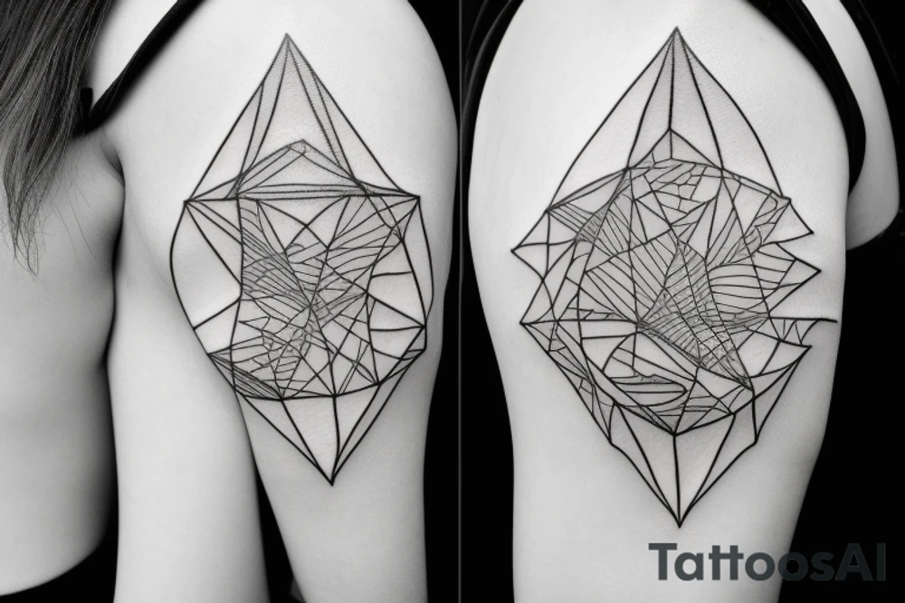 minimalistic geometrical figure tattoo idea