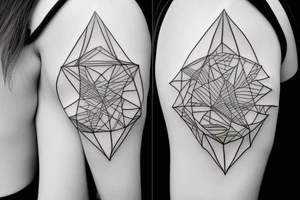 minimalistic geometrical figure tattoo idea
