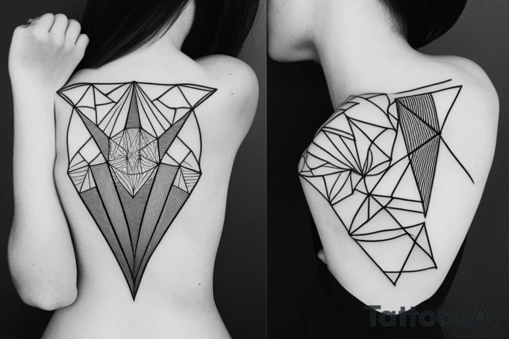 minimalistic geometrical figure tattoo idea
