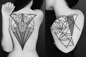 minimalistic geometrical figure tattoo idea