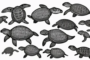 turtle in the ocean tattoo idea