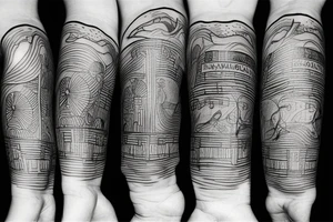 freedom, music and travel tattoo idea