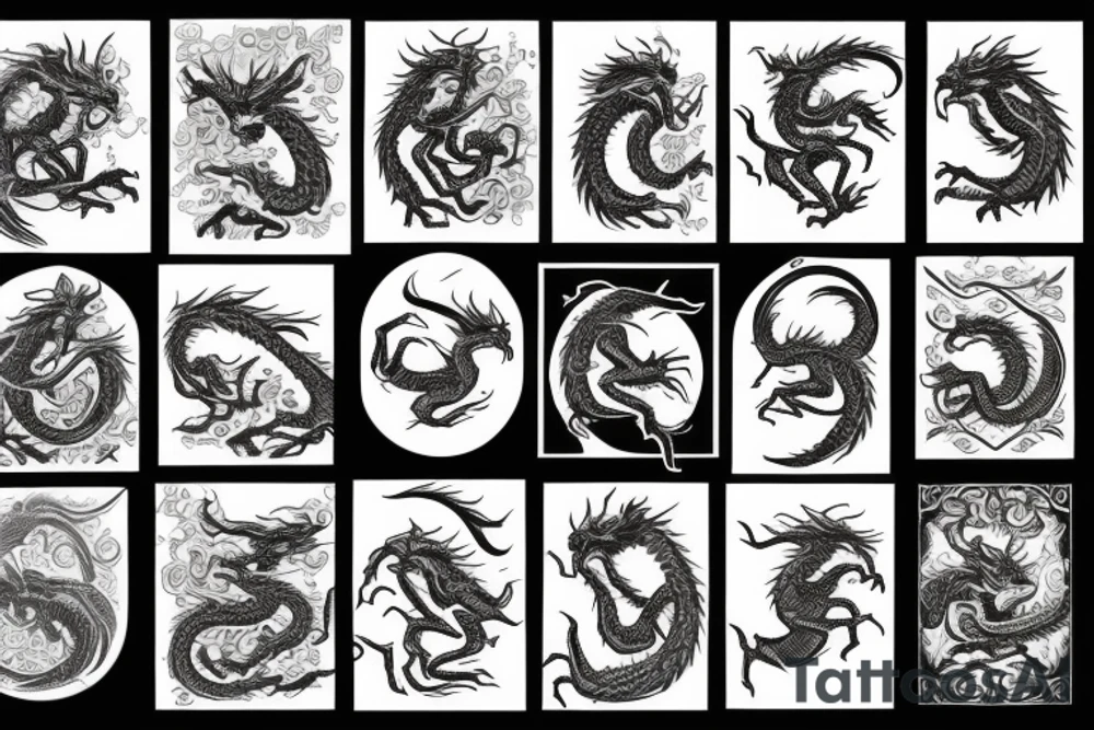 Rose dragon tattoo idea