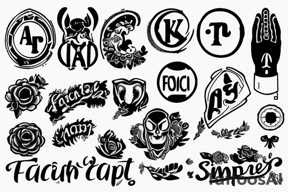 A simple FCK logo tattoo idea