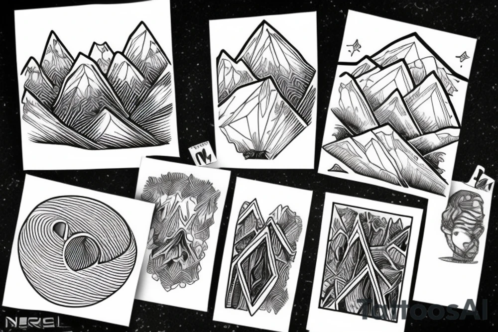 diamond mountains tattoo idea
