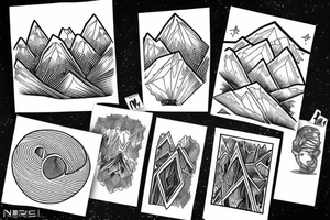 diamond mountains tattoo idea