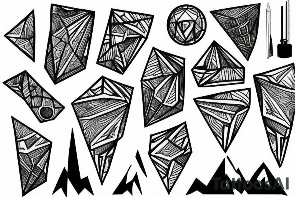 diamond mountains tattoo idea