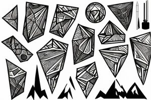 diamond mountains tattoo idea