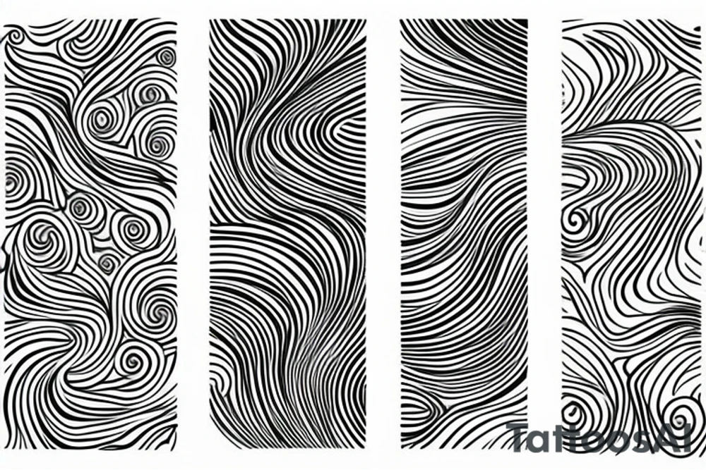 Abstract waves tattoo idea